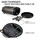 Everyday Essentials 4 Pack Ultra Bright LED Collapsible Water Resistant Camping Lantern Flashlights [NEWEST VERSION] (Black 4-Count)