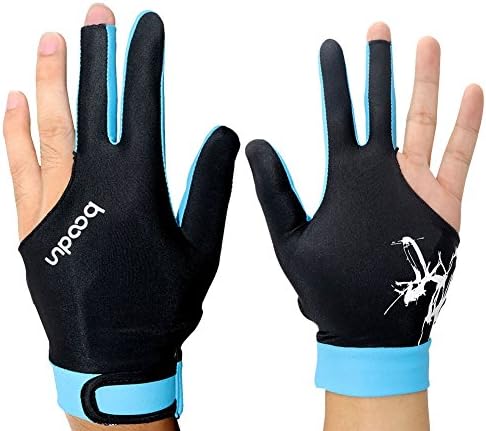 Kyteam Billiard gloves For Man Woman Elastic Lycra 3 Fingers Carom Pool Snooker Cue Sport Wear on the Left or Right Hand