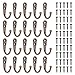 eBoot 20 Pieces Wall Mounted Hook Robe Hooks Single Coat Hanger and 50 Pieces Screws (Reddish Brown)