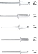 LJHOME 120pc Pop Rivets Assortment Aluminium Blind Rivets 3.2mm 4mm 5mm w/ Box view 2