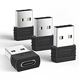 Jieconn USB C to USB Adapter, [4 Pack] USB-C Female