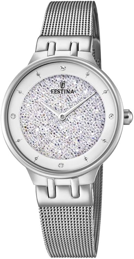 Festina Reloj Analógico para Mujer de Cuarzo con Correa en Acero Inoxidable F20385/1