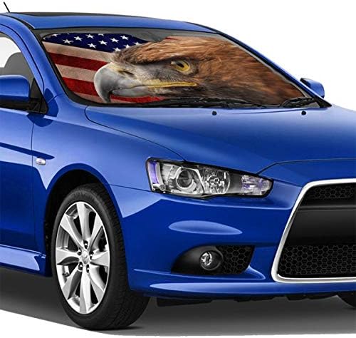 アメリカの国旗とイーグル 車用 サンシェード カーフロントカバー シート フロントガラス 日除けシェード 吸盤取付 遮熱 汎用 遮光 折りたたみ カーシェード B081hhsw 995円 セール開催中最短即日発送 新作 人気 送料無料 激安 お買い得 キ フト