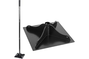 ACOSTOP Heavy-Duty Steel Tamper, 8x8 Inch Laborsaving Hand Soil Tamper Garden Landscaping Tool for Ground & Gravel Leveling Dirt Compactor - Ergonomic Tamper Design, 48 Inches Total