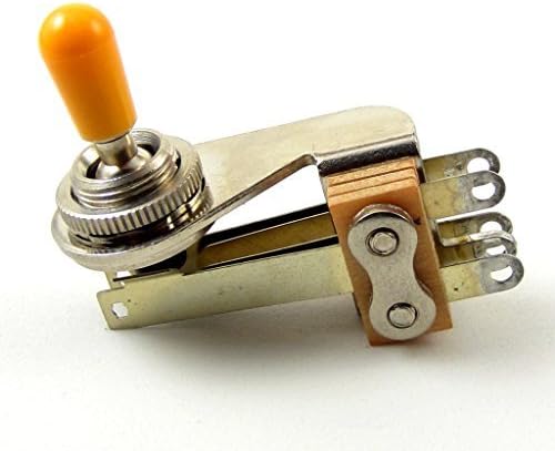 Switchcraft 3-Way Right Angle "L-Type" Toggle Switch w/ Genuine Amber Switchcraft Tip