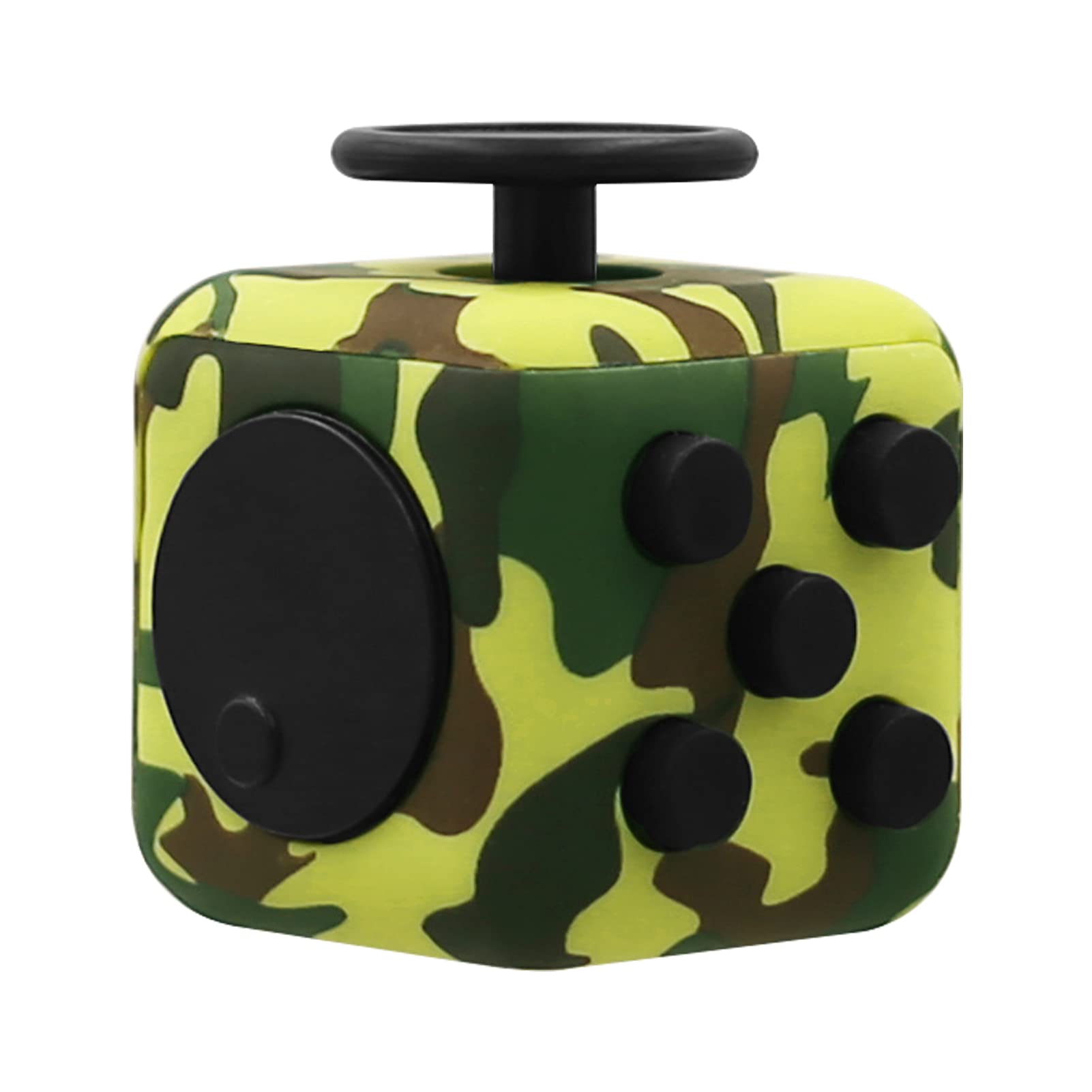 little tigger Fidget Cube Relieves Stress and Anxiety for Children and Adults with ADHD (Camouflage Green)
