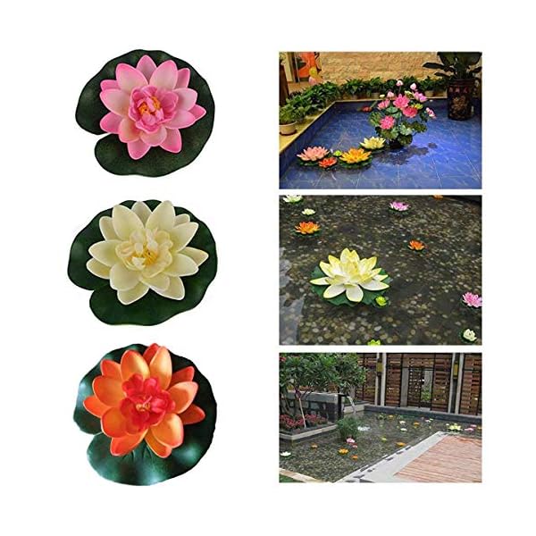 4-Pcs-Solar-Water-Feature-Artificial-Lotus-Floating-Pond-Planter-Realistic-Water-Lily-Fountain-Waterproof-Landscape-Plants-Decoration-18cm-As-Shown-1 4 Pcs Water Feature Artificial Lotus Floating Pond Planter Realistic Water Lily Fountain Waterproof Landscape Plants…