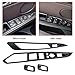 Window Switch Button Trim, 4pcs Carbon Fiber Car Window Switch Button Cover Trim Fitment for BMW X5 X6 F15 F16 14-18 (Carbon fiber)