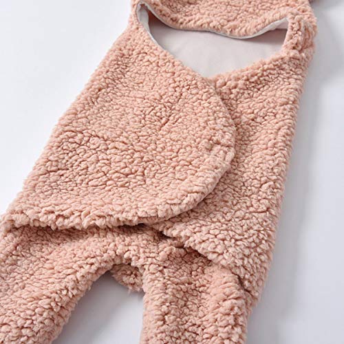 MSOO Newborn Baby Cute Cotton Receiving White Sleeping Blanket Boy Girl Wrap Swaddle (Khaki)