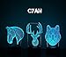 3 Pack Animals 3D Night Light Touch Table Desk Lamp, KMAcreations 7 Colors 3D Optical Illusion Lights with 3 Acrylic Flat & ABS Base & USB Cabler, Includes Wolf, Horse, and Deer