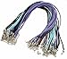 Rockin Beads Brand, 20 Imitation Leather Cord Braded Necklaces Mixed Colors 17 Inch with Extension Chain and Lobster Claw Clasp