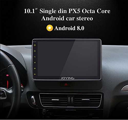 JOYING Car Stereo Android 8.0 4GB + 32GB Octa Core 10.1 inch Single Din in-Dash GPS Navigation - Support Zlink & Android Auto Fast Boot Video Out