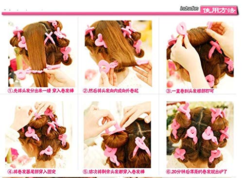 Sponge Hair Rollers, TheBigThumb 18pcs No Heat Soft Foam Hair Curler Sleep Flexible Rollers Magic Natural Wavy Curly Sleeping Roller Curling Accessories Hair Care Stying Tool for Long Short Hair - Thumbnail 2