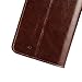 Compatible with Microsoft Lumia 950 Case,iCoverCase Genuine Leather Wallet Case [Slim Fit] Folio Book Design with Stand and Card Slots Flip Case Cover for Lumia 950 5.2 inch(Brown)