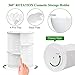 Etmury Makeup Organizers and Cosmetic Storage Holder for Bathroom Vanity Countertop 360 Rotating Adjustable Detachable Make Up Accessries Display Shelf, Round White