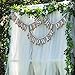 Artificial Flowers Silk Wisteria Vine 5pcs 6.6ft/Piece Wisteria Artificial Plants Greenery Fake Hanging Vines Green Leaf Garland for Wedding Kitchen Home Party Decor (White)