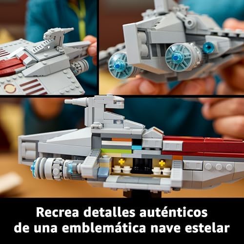 LEGO Star Wars 75404 Acclamator Class Assault Ship - Presente para os pais fãs de Attack of the Clones - Adult Starship Build Model - Home Decor