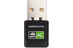 Cenroelon Dual-Band USB Wireless Card 650M Driver-Free 2.4G/5G WiFi Adapter Desktop/Laptop Network Receiver Transmitter