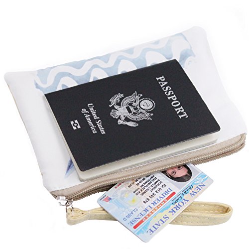 Women and Girl Retro Canvas Coin Purse Zipper Pouch Wallet for Cash, Bank Card, Passport, Coin (Whale)