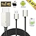 Compatible with iPhone iPad Android Phones MHL to HDMI Cable, WEILIANTE 6.6ft 1080P HD USB Type C/Micro USB to HDMI Cable for iPhone iPad Samsung Sony Moto to TV/Monitor