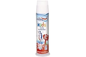 AQUAFRESH Aqua Fresh Kids Pmp Size z Kids Pump Toothpaste, Bubble Mint, 4.6 Ounce