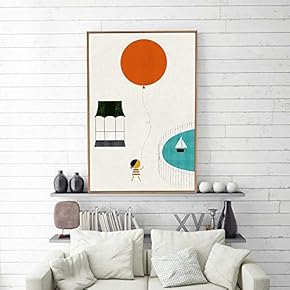 Framed Home Artwork Abstract Simple Style for Living Room Bedroom