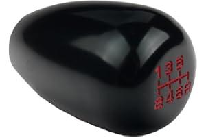 DEWHEL JDM Racing Type R Style 6 Speed 6MT Manual Gear Stick Shift Knob Compatible with Honda Civic Accord S2000 Acura Integra (Black)