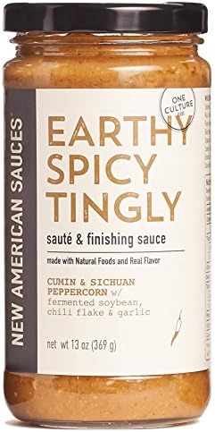 One Culture Foods - Top Quality Cumin Spice and Sichuan Pepper Sauce With Fermented Soybean, Chili Flakes and Garlic - Earthy Spicy Tingly - Natural GMO Free