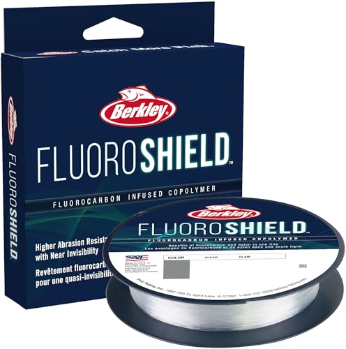 Berkley FluoroShield™, transparente, 2,7 kg | 2,7 kg, 300 jardas | Linha de pesca de 274 m, adequada para ambientes de água doce