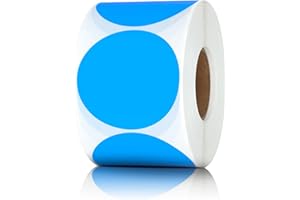LUCKYHERN Pack of 600 Round Color Coding Circle Dots Stickers Labels (2", Blue)
