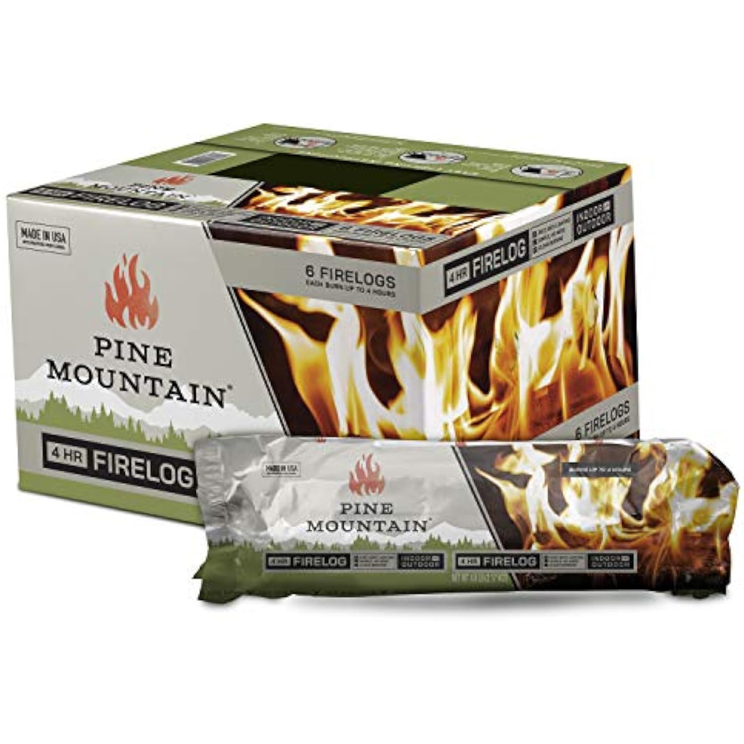 Pine Mountain Traditional 4-Hour Firelog, 6 Logs Long