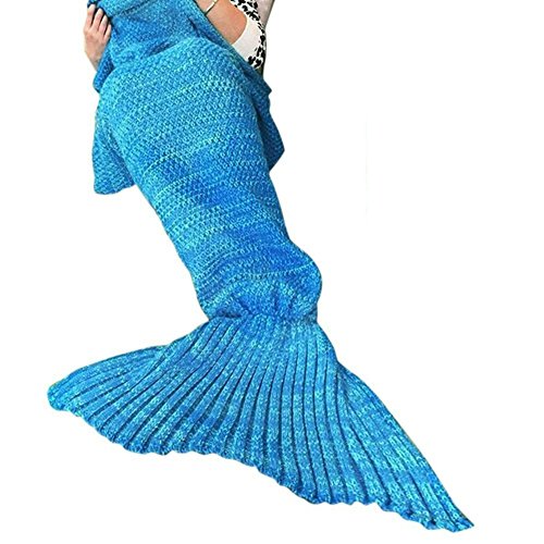 Ddmy mermaid tail blanket for kids adult vibrant blanke…