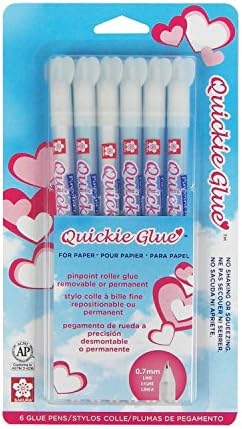 Sakura 6-Piece/set Quickie Glue Pen Set, 0.7mm