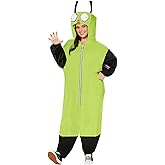 Spirit Halloween Invader Zim Adult GIR Jumpsuit Costume, Officially Licensed, Green Alien Jumpsuit, Cartoon Cosplay