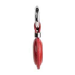 Jayanes Genuine Leather AirTag Holder Keychain