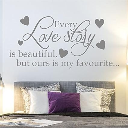 Inconnu Lionkin8 Chaque Amour Etage Est Magnifique Mais Ours Est Mon Prefere Autocollant Mural Citation Autocollant Vinyle Chambre A Coucher Romance Cadeau De Mariage Amazon Fr Cuisine Maison