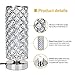 Touch Control Crystal Table Desk Lamp, Acaxin Dimmable Bedside Lamp with 2pcs LED Bulbs, Nightstand Lamp for Bedroom/Nightstand/End Table/Living Room