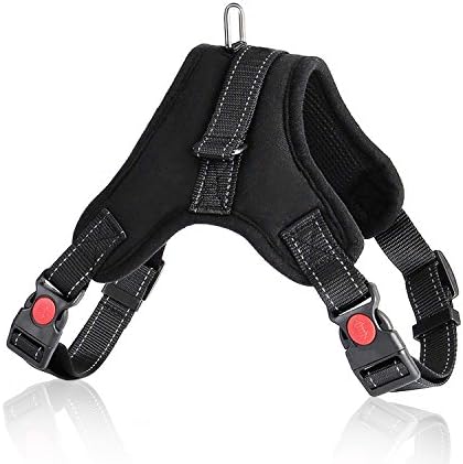 Dog Harness No Pull Adjustable &amp; Durable Heavy Duty Soft Vest for Large Dogs(XL, Black)
