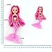 2-Piece Mermaid Doll Toy for Girls or Cake Decoration,Swim in the Water at Bath Time, the Pool, and Beach with 2 Combs