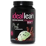 IdealLean - Nutritional Protein Powder for Women | 20g Whey Protein Isolate | Supports Weight Loss | Healthy Low Carb Shakes with Folic Acid & Vitamin D | 30 Servings (Chocolate Mint)