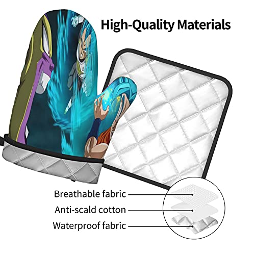 Xiaoxian Dra-gon Ba-ll Z 99 Hittebestendige Keukenovenhandschoenen, ovenhandschoenen en potdekselhandschoenen veilig… - Image 5