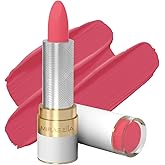 Mirabella - Sealed with a Kiss Full-Coverage Moisturizing Lipstick, Richly Pigmented, Creamy Lip Makeup, Hydrating Mineral-Based Lip Color with Antioxidant Vitamin E, Shine Shades, Coral Crush