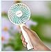 Mini Handheld Fan Portable Fan Personal USB Desk Fan Rechargeable 2600mAh 5 Modes Cooling Fan with Base for Outdoor Office Home Camping Traveling (White)