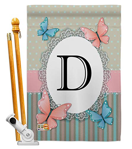 Breeze Decor HS130134-BO Butterflies D Initial Garden Friends Bugs & Frogs Deco…