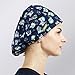 Outsport Print Flower Scrub Hat Surgical Caps for Women Ponytail
