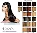 Emosa 7Pcs 70g 100% Real Full Head Remy Clip In Human Hair Extensions #4 Medium Brown Silky Soft