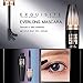 Black Mascara with Folding Eyelash Comb, Long Lasting Waterproof Smudge-Proof, Make Voluminous Eyelashes, Perfect Charming Eye Makeup Kit Black