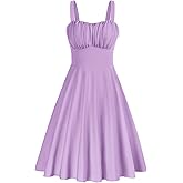 Belle Poque Vintage Floral Dress for Women 2026 Summer A-line Sleeveless Flowy Midi Elegant Wedding Guest Cocktail Dress