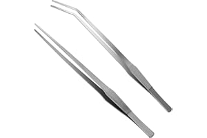 Aquarium Aquascape Tools, CoiTek 2 in 1 Anti-Rust Aquatic Plant Aquascaping Long Handle Tool Stainless Steel Silver Tweezers 