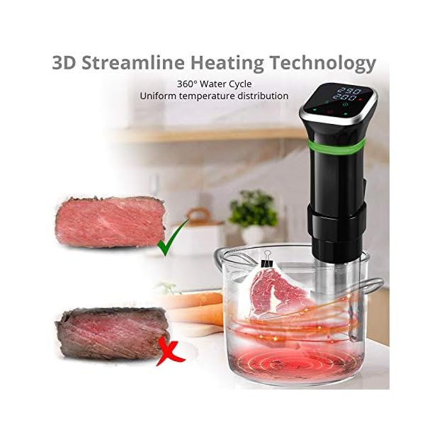 Sous-Vide-TANiCE-Precision-Cooker-Immersion-Circulator-1100W-Water-Sous-Vide-Device-with-Accurate-Temperature-and-Time-Control-Sous-Vide-Cookbook-Included Sous Vide TANiCE Precision Cooker Immersion Circulator 1100W Water Sous Vide Device with Accurate Temperature and Time…